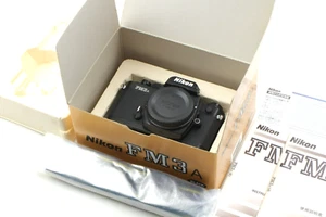 【N MINT+++ in BOX】 Nikon FM3A Black 35mm SLR Film Camera Body + Strap From JAPAN - Picture 1 of 14