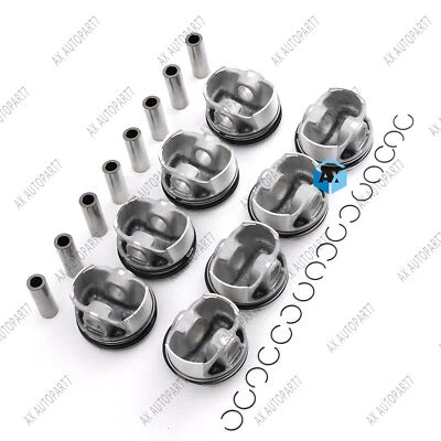 STD 8pcs MAHLE Pistons & Rings Kit Φ89mm For BMW X5 X6 M E70 E71 S63B44A V8 4.4T - Image 1 of 4