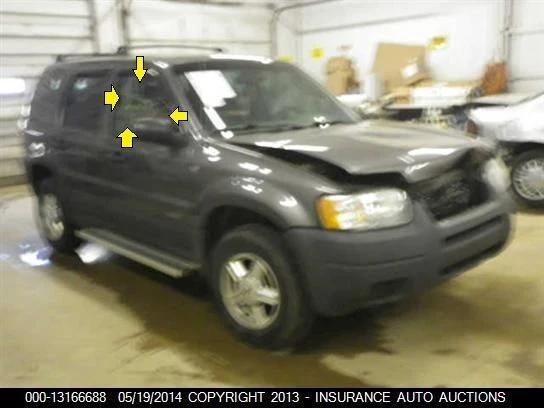 2002 FORD ESCAPE PASSENGER RIGHT FRONT DOOR GLASS WINDOW ONLY - Image 1 of 1