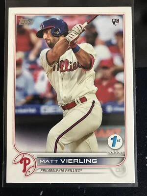 2022 Topps Series 1 1st Edition Matt Vierling Rookie RC Phillies - Image 1 of 2