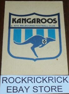 AFL / VFL CARD 1987 NTH. MELBOURNE KANGAROOS MARKED CHECKLIST 99/132 SCANLENS 96