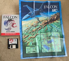 1992 Apple Mac Macintosh FALCON MC F-16 Fighter Spectrum HoloByte 3.5" Disk Game