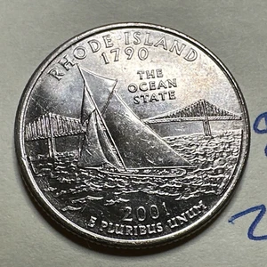 2001 D Rhode Island Quarter 25c 9273N - Picture 1 of 3