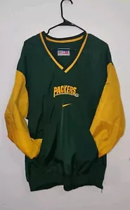 Vintage Nike Pro Line Green Bay Packers Pullover XXL Grün Wende Windbreaker - Bild 1 von 8