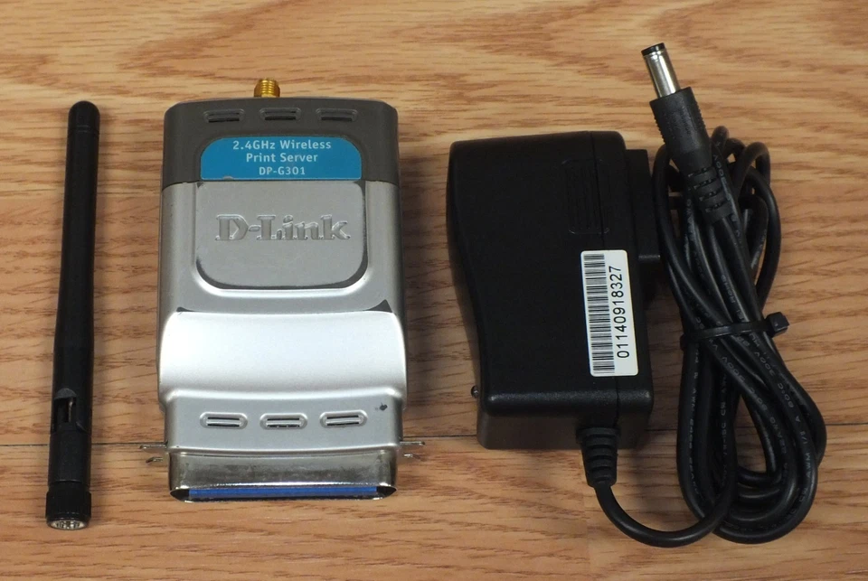 Genuine D-Link (DP-G301) 2.4 GHz Wireless Print Server with Power Supply *READ* - Image 1 of 4