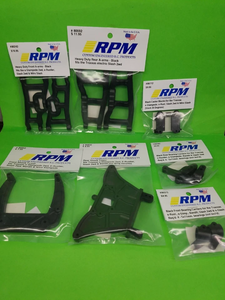 RPM Traxxas Slash 2wd KIT A-Arm Arms SHOCK TOWERS CASTER BEARING CARRIERS  - Image 1 of 1