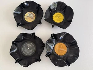 Vinyl Record Bowls/Dishes Vintage Upcycled Unique Quirky Free Postage - Picture 1 of 10