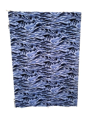 New Hoffman International Fabrics 19" x 27"  Cotton Nature's Elements Blue Waves - Image 1 of 4