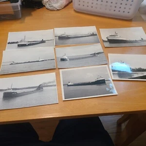 8 ORIGINAL PHOTO GREAT LAKES FREIGHTERS 8 x5.25 inches Algosteel, Emory Ford ++ - Picture 1 of 11