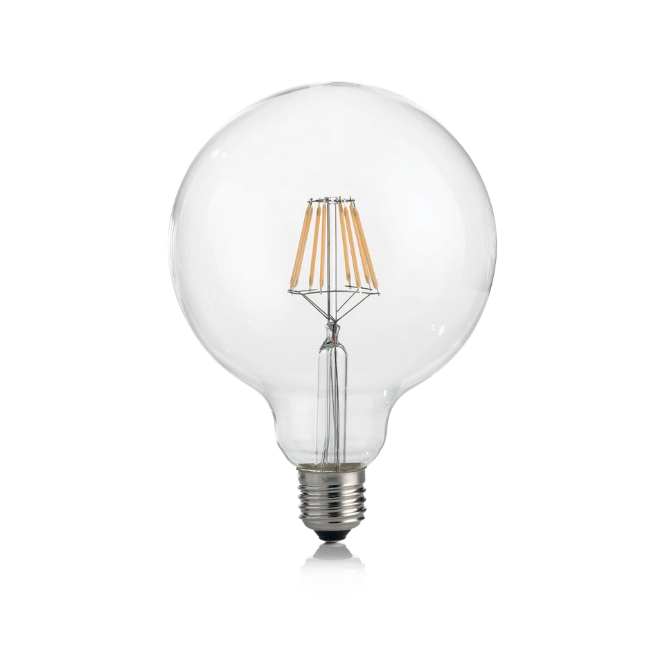 Globo d125 lampadina E27 led 8w vetro trasparente luce calda 860 lumen Ø12.5 - Immagine 1 di 1