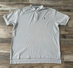Polo Ralph Lauren Mens Polo Shirt Large Gray READ Preppy Academia - Picture 1 of 6