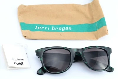 Gafas de sol Terri Brogan Optyl 8909 60 50-23 145 vintage años 90 verde gris patrón Foto 1 de 4
