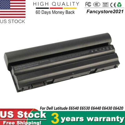 Batería 9 celdas E6420 M5Y0X T54FJ para Dell Latitude E5420 E6430 E6520 8858X NUEVA Foto 1 de 4