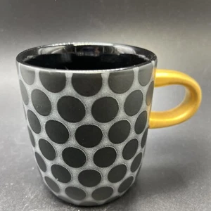 Starbucks Mug Polka Dot Black Cup 9oz 2015 HTF Rare Coffee Tea VGUC - Picture 1 of 9