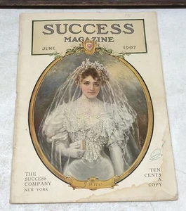 Success Magazin Juni 1907 selten Vintage Oversize Mag F Banks früher Baseball - Bild 1 von 20