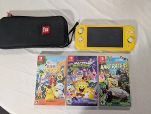 Nintendo Switch Lite Lot No Power Yellow Pokemon Detective Pikachu - Picture 1 of 5