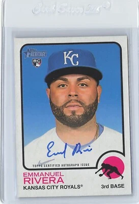 Emmanuel Rivera 2022 Topps Heritage High Number Real One #ROA-ER Rookie Auto RC - Image 1 of 2