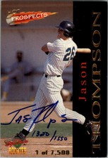 1995 Signature Rookies Old Judge Hot Prospects Signatures #HP5 Jason Thompson 