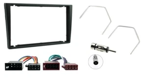 CD RADIO STEREO DOUBLE 2 DIN BLACK FACIA FASCIA ADAPTOR TRIM KIT FOR VAUXHALL - Picture 1 of 1