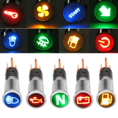 8mm LED pannello cruscotto spia per auto barca 12V-36V Universale  impermeabile - Immagine 1 di 4