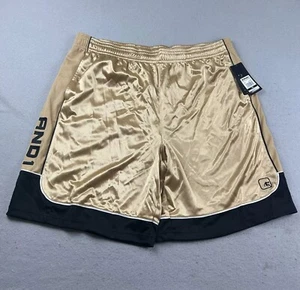 And1 Basketball Shorts Adult 3XL Gold Elastic Waist Drawstring NWT - Picture 1 of 13