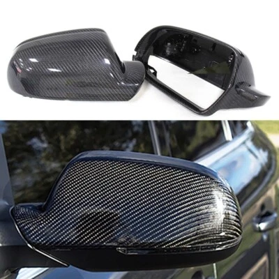 Tapas de cubierta de espejo retrovisor lateral de fibra de carbono para Audi A3 A4 B8.5 A5 S5 RS4 RS5 Foto 1 de 4