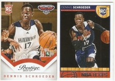 DENNIS SHRODER ROOKIE 2013-14 PRESTIGE 177 NBA HOOPS 277 ATLANTA HAWKS LAKERS