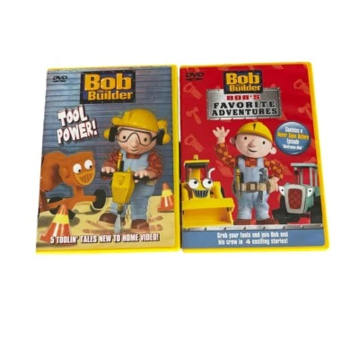 2 Vintage Bob The Builder DVDs Y2K Tool Power Favorite Adventures Movies Gift  Foto 1 de 4