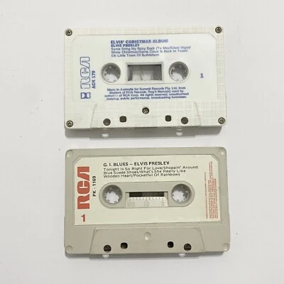Elvis Presley Cassette Tape Lot Christmas Album & GI Blues Elvis Presley Music - Image 1 of 3
