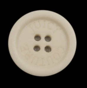 Juicy Couture Solid White Plastic Main Front Replacement button .90" - Picture 1 of 2