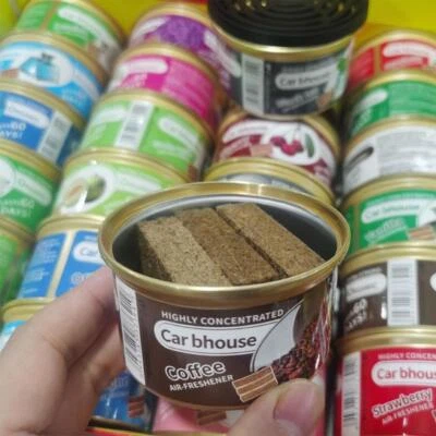 Auto Canned Wood Blocks Car Aromatherapy Deodorant Air Freshener Coffee Flavor - Image 1 of 4