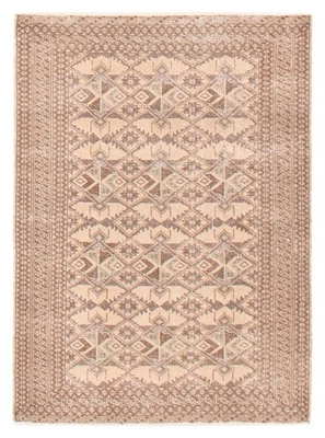 Alfombra oriental vintage anudada a mano alfombra tradicional de lana de 3'4" x 4'5" Foto 1 de 4