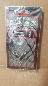 Danielson Twin Hook Blackfish Rig Größe: 5 gebläute Oberfläche Heavy-wire Virginia Haken - Bild 1 von 7