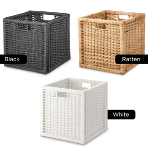 Organizador de almacenamiento de cesta tejida a mano IKEA BRANÄS adecuado para estanterías Kallax - Imagen 1 de 13