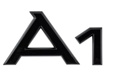 AUDI A1 LETRAS TRASERAS PARA TAPA MALETERO, INSIGNIA, EMBLEMA, NEGRO BRILLANTE Foto 1 de 3