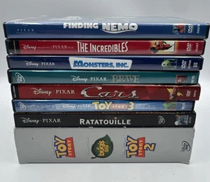 Pixar Lot 10 DVDs  Incredibles Cars Nemo Monsters Inc Ratatouille Disney Toy Bug - Foto 1 di 9