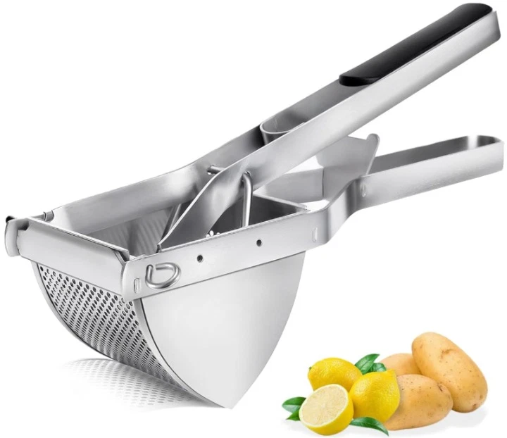 Prensa de patatas acero inox, alta capacidad, mango ergonómico y apta lavajill Foto 1 de 4