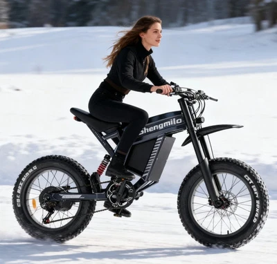 Bicicleta de montaña eléctrica Fat Tire 20*4" para hombre 60V30AH Ebike con freno de aceite Foto 1 de 4