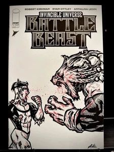Battle Beast #1 Blank Signed & Sketch By Elliott Wright  NM - Picture 1 of 1