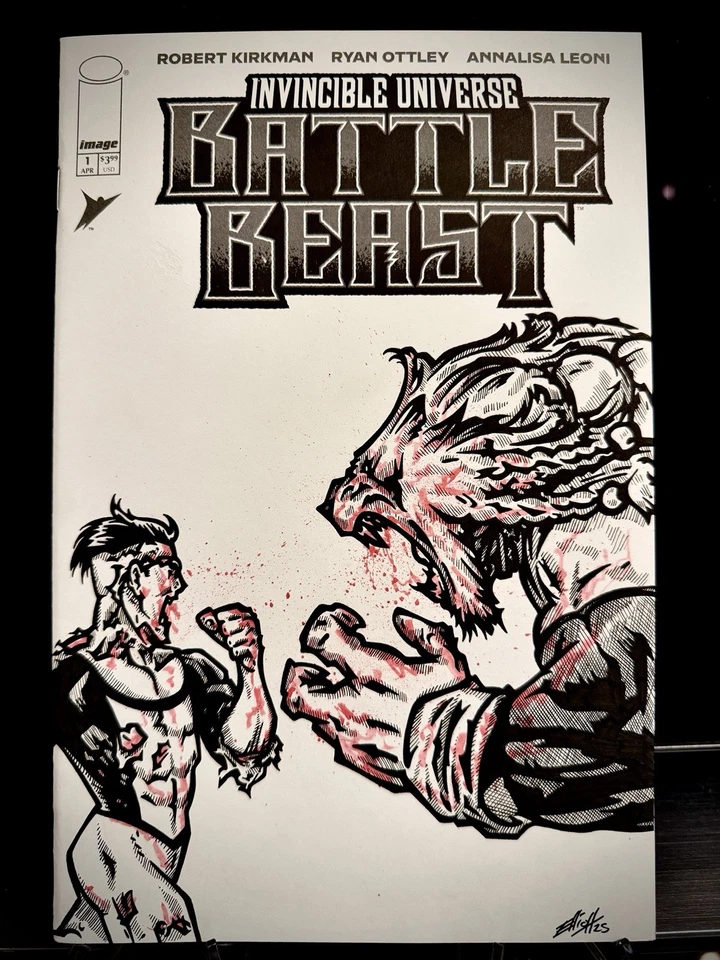 Battle Beast #1 Blank Signed & Sketch By Elliott Wright  NM - Image 1 of 1
