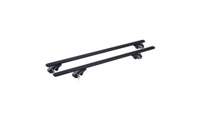 Black Universal Cross Bars To Fit Raised Roof Rails Van SUV 4x4 Aluminium- 164cm - Image 1 of 4