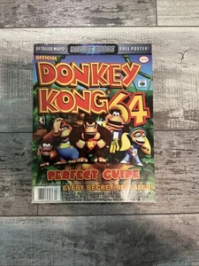 gebrauchte offizielle Donkey Kong 64 perfekte Anleitung: Jedes Geheimnis enthüllt mit Poster  - Bild 1 von 12