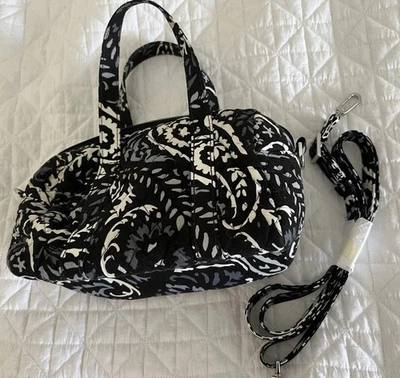 Vera Bradley Mini Satchel Paisley Noir New  - Image 1 of 4