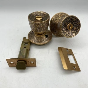 Vintage Door Hardware Knob Salvage Mid-Century Hammered Copper Replacement MCM - Bild 1 von 4