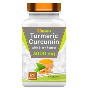 Cápsulas de Curcumina de Cúrcuma con Pimienta Negra | 3000 MG - 120 Cápsulas | Extra... - Imagen 1 de 6