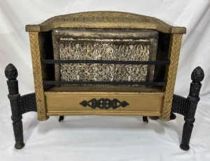 Antique Art Deco Cast Iron Gas Floor Heater Fireplace Insert Loyal Burner Co - Picture 1 of 14