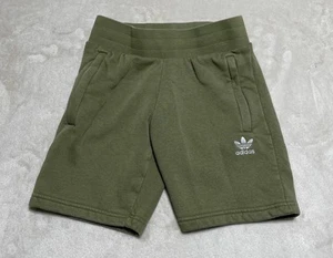 Adidas Sweat Shorts Boys XS 7-8 Years Green Elastic Waist Drawstring - Picture 1 of 8