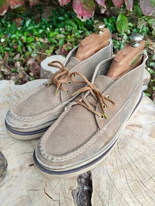 Russell Moccasin Sporting Clays Chukka Boots US 8 E Beige Laramie Suede - Picture 1 of 23
