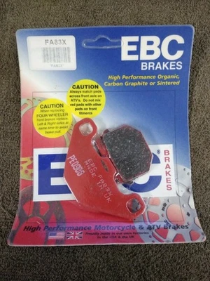 NUEVO EBC FA83X Pastillas de Freno Orgánicas Alto Rendimiento Moto ATV Foto 1 de 2