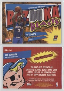 2003-04 Bazooka Bazooka Blasts Memorabilia Joe Johnson #BB-JJ